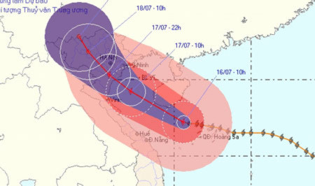 Bão Conson lại điều chỉnh hướng càn quét