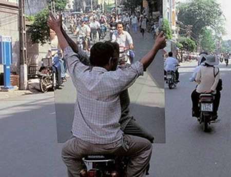 Người và xe máy - những khoảnh khắc hài hước
