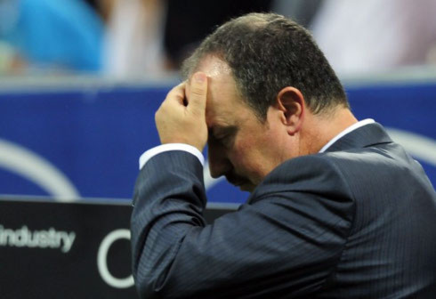 Benitez, HLV thứ 14 của Inter kể từ năm 1995, đã không thể trụ lại lâu ở đội bóng này. Ảnh: AFP.