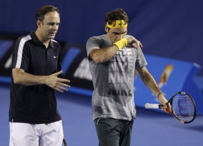 Federer và Annacone đang tích cực chuẩn bị cho Australia Mở rộng.