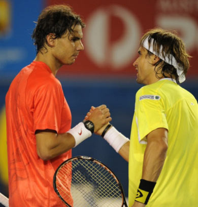 Ferrer đã gặp may khi Nadal không có cơ hội thể hiện phong độ tốt nhất.