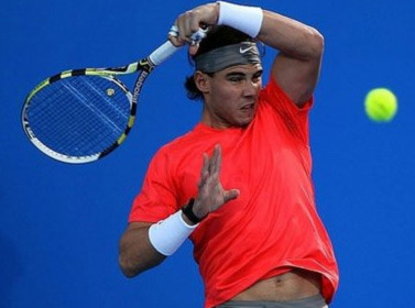 Rafael Nadal trong trận chung kết. Ảnh: AFP.