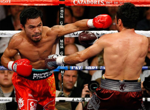 Pacquiao (trái) là tên tuổi lớn bậc nhất của quyền anh thế giới hiện tại.