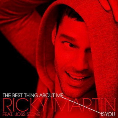 Bìa đĩa đơn 'The Best Thing About Me Is You' của Ricky Martin.