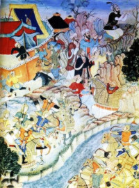 Genghis Khan thực hiện nghi lễ của shaman trong một trận đánh