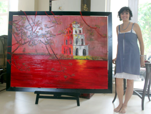 Nữ họa sĩ Pháp cho biết, chị đã đặt chân đến nhiều vùng miền ở Việt Nam để tìm cảm hứng sáng tác.