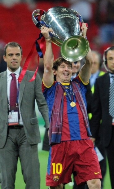 Messi là ngôi sao bóng đá giàu thành tích nhất ở tuổi 23. Ảnh: AFP.