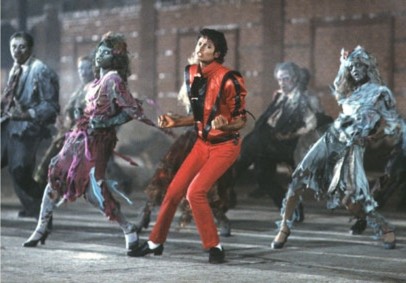 Vua nhạc pop trong video kinh điển Thriller.