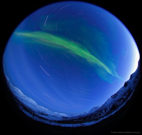 Đây là hình ảnh bắc cực quang được ghi lại ở Yukon, Canada vào đầu tháng năm vừa qua