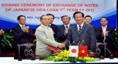 Nhật giải ngân khoản ODA đầu tiên cho VN trong năm 2011