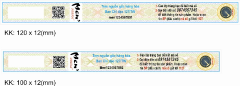 Tem chống hàng giả SMS với hai kích thước.
