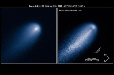Hình ảnh sao chổi ISON. Ảnh: NASA.