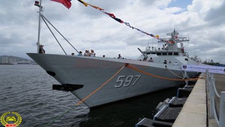 Tàu hộ vệ lớp 056 số hiệu 597 Khâm Châu của Hạm đội Nam Hải