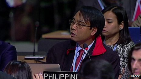 <br /><br /><br /><br />
	Trưởng đoàn đàm phán Philiipines COP 19 Yeb Sano