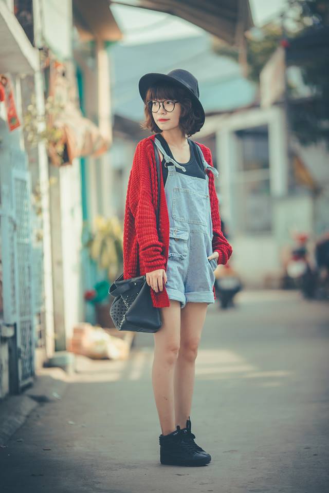 mix do dep Gặp cô bạn 9X mix trang phục cực chất với đồ cũ