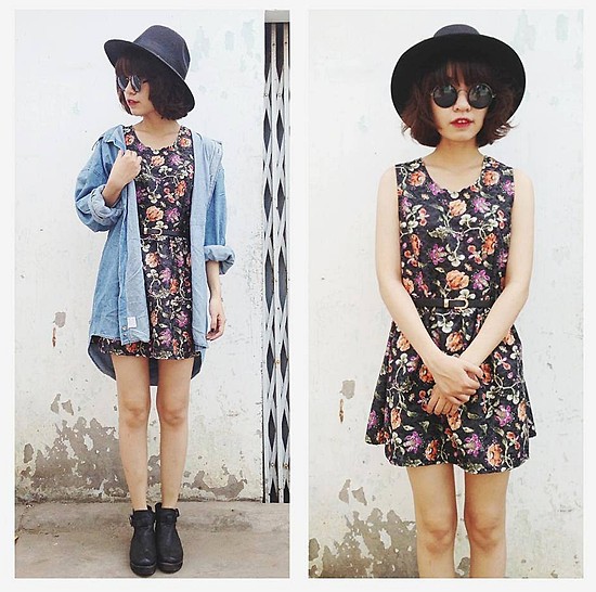 vay hoa 345467 Gặp cô bạn 9X mix trang phục cực chất với đồ cũ