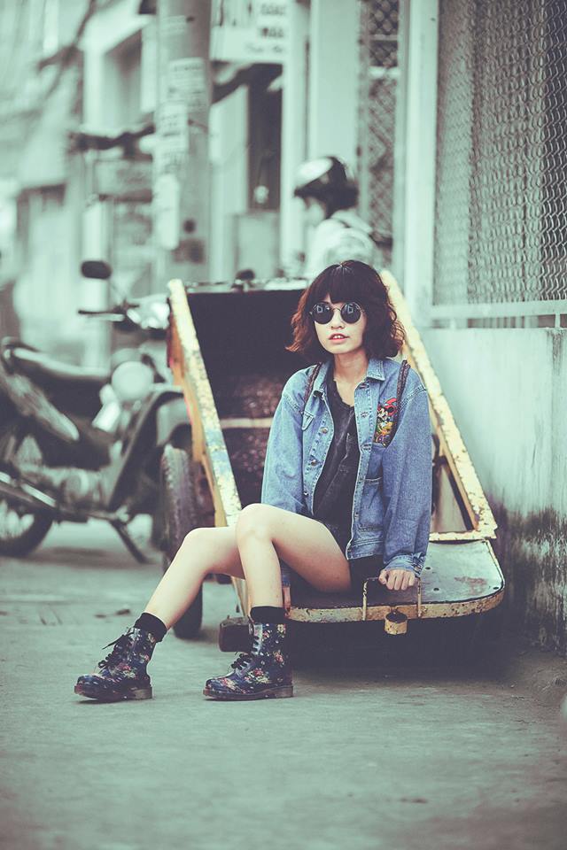 style 4 Gặp cô bạn 9X mix trang phục cực chất với đồ cũ