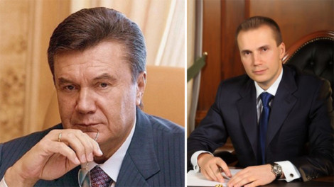 Ông Viktor Yanukovych và con trai triệu phú Olexandr.