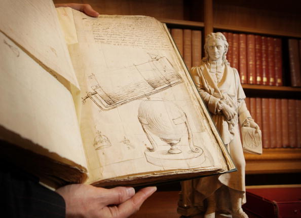 Manuscripts Are Displayed To Celebrate 350 Years Of The Royal Society