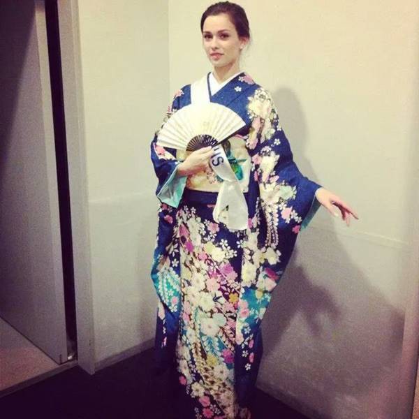 Đặng Thu Thảo xinh đẹp với Kimono tại Miss International 12