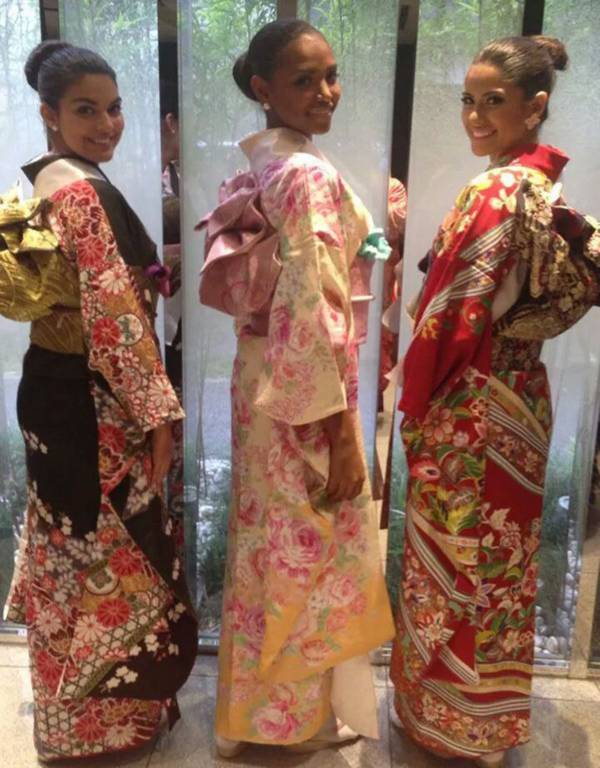 Đặng Thu Thảo xinh đẹp với Kimono tại Miss International 13