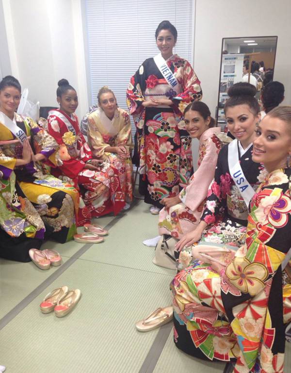 Đặng Thu Thảo xinh đẹp với Kimono tại Miss International 4