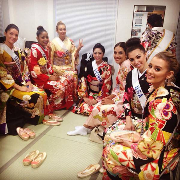 Đặng Thu Thảo xinh đẹp với Kimono tại Miss International 5