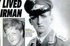 Ảnh trái: Carl Edon, ảnh phải: phi công Đức Quốc Xã Heinrich Richter. (The Weekly World News)