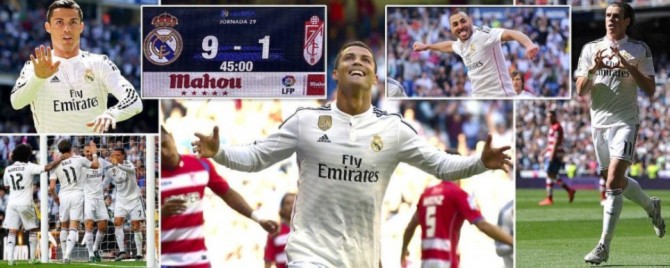 Real Madrid 9-1 Granada: Mình Ronaldo ghi 5 bàn - Ảnh 1