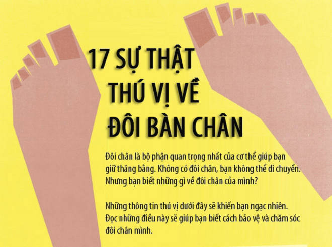 17 sự thật ít biết về bàn chân