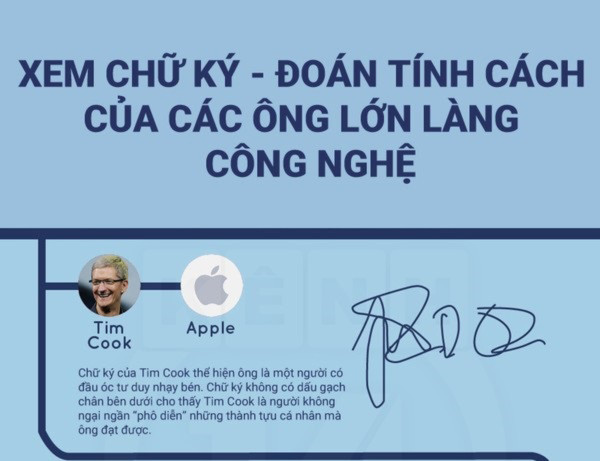 Những chữ ký ấn tượng nhất của các ông lớn làng công nghệ