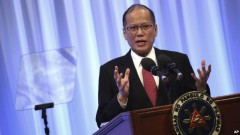 Tổng thống Philippines Benigno Aquino phát biểu tại phiên họp đặc biệt của Hội nghị quốc tế về "Tương lai của châu Á" tại Tokyo, ngày 3/6/2015.