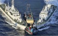 Tàu Trung Quốc đẩy ép tàu cá Việt Nam manh động hơn. (ảnh chụp tháng 6/2014). Doisongphapluat