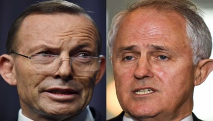 Ông Malcolm Turnbull (phải) hôm qua hạ bệ ông Tony Abbott và sẽ sớm nhậm chức Thủ tướng Úc. Ảnh: ABC.