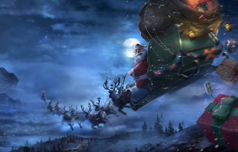 Ban đầu, cỗ xe bay của ông già Noel gồm có 8 chú tuần lộc, xếp thành 2 hàng: Dasher, Dancer, Prancer, Vixen, Comet, Cupid, Donder và Blitzen