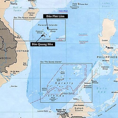 Vị trí đảo Phú Lâm và đảo Quang Hòa, quần đảo Hoàng Sa. Đồ họa: The Diplomat