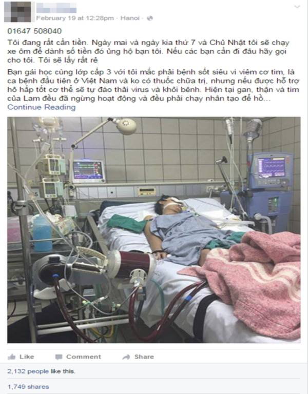Nam sinh ĐH Bách khoa Hà Nội chạy xe ôm kiếm tiền chữa bệnh hiểm nghèo cho bạn - Ảnh 1.