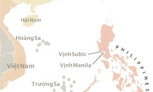 Vị trí Vịnh Subic, Philippines. Đồ hoạ: globalbalita