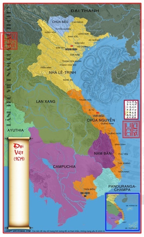 bản đồ Đại Việt 1679