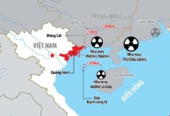 3 nhà máy điện hạt nhân Trung Quốc ngay sát biên giới Việt Nam. (Ảnh: Bộ KH&CN)
