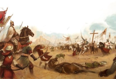 Trận Montgisard. (Tranh từ deviantart.com)