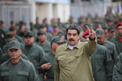 Tổng thống Venezuela Nicolas Maduro trong cuộc mít-tinh tại một căn cứ quân sự ở Caracas ngày 30/01/2019.
