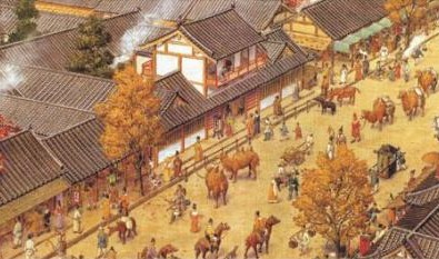 Cảnh tượng náo nhiệt ở chợ Tây thành Trường An thời cổ đại. Ảnh zhengjian.org