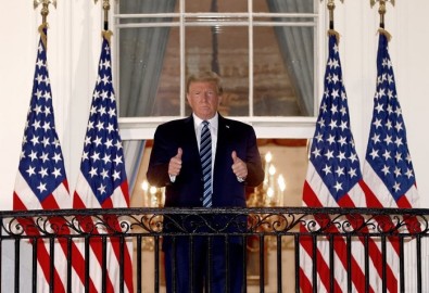 Tổng thống Donald Trump về Nhà Trắng. (Ảnh getty)