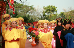 Một nghi thức trong lễ tế tại Lễ hội đền Hoàng Công Chất. (Ảnh: Điện Biên TV, Dienbientv.vn)